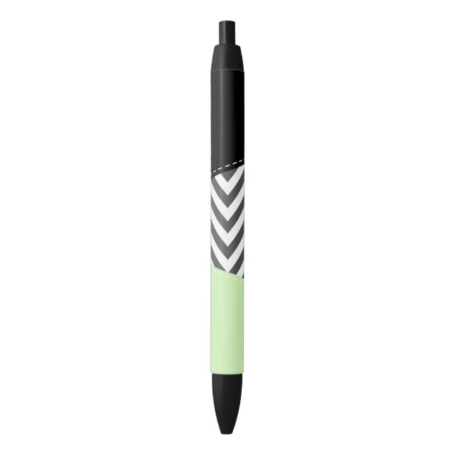 Caneta Preta Cinza Zigzag, Cinza Chevron, Zigzag Patterno, Casa (Frente Vertical)
