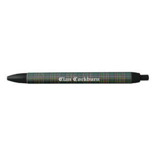 Caneta Preta Clan Cockburn Tartan Xadrez