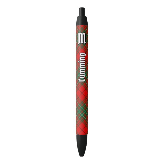 Caneta Preta Clan Cumming Tartan (Frente Vertical)