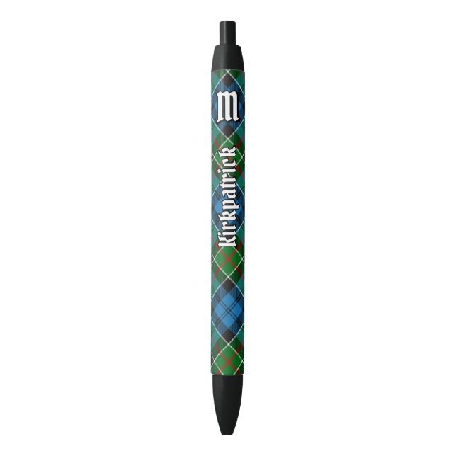 Caneta Preta Clan Kirkpatrick Tartan (Frente Vertical)