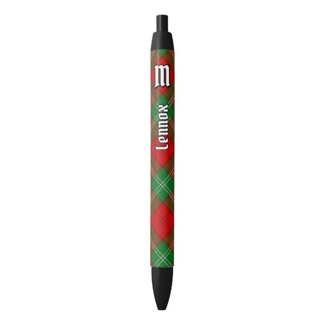 Caneta Preta Clan Lennox Tartan (Frente Vertical)