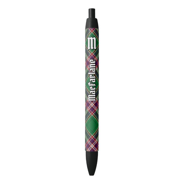Caneta Preta Clan MacFarlane Modern caçando Tartan (Frente Vertical)