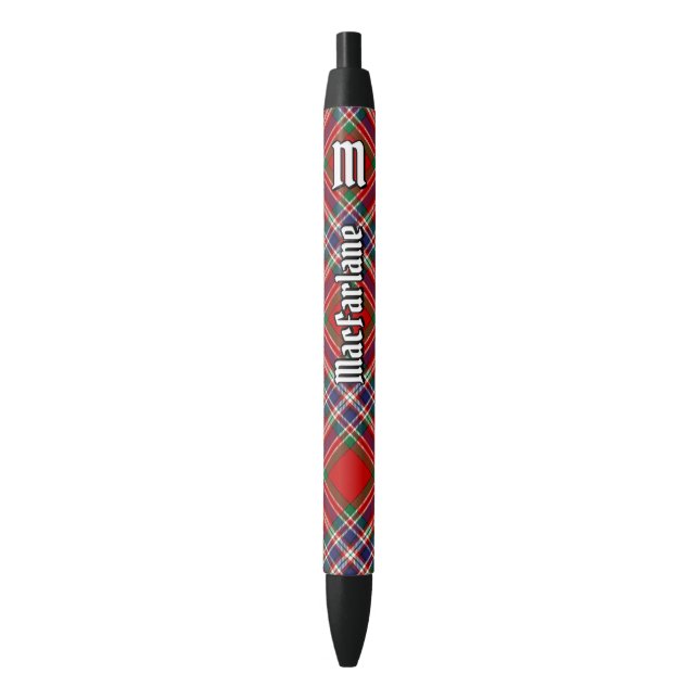 Caneta Preta Clan MacFarlane Red Tartan (Frente Vertical)