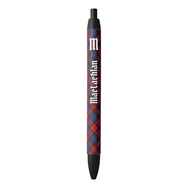 Caneta Preta Clan MacLachlan Tartan (Frente Vertical)
