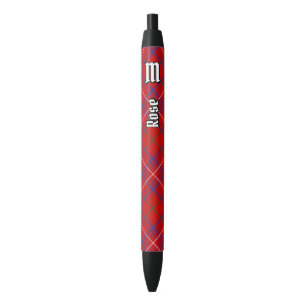 Caneta Preta Clan Rosa Tartan