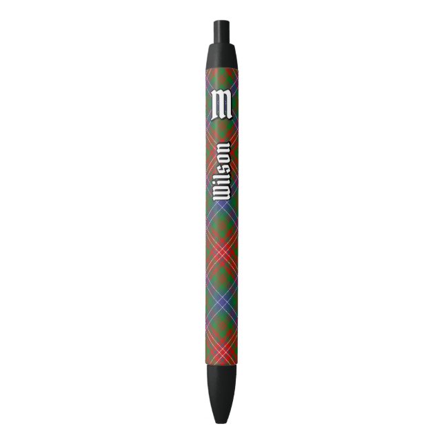 Caneta Preta Clan Wilson Modern Tartan (Frente Vertical)