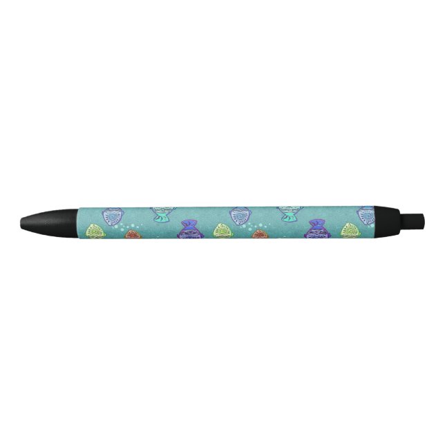 Caneta Preta Clip-Art Fish Pattern + suas ideias (Frente)