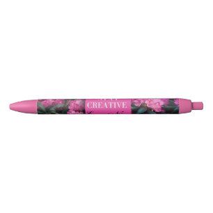 Caneta Preta Cobrir rosa, bonito e minimalista, personalizado
