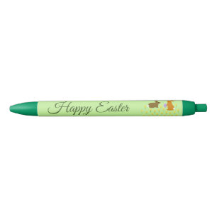 Caneta Preta Coelhinhos de Páscoa e Daffodils - Fácil Persona