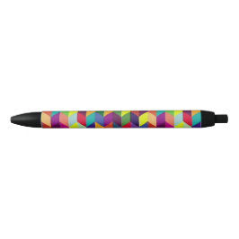Caneta Preta Colorido Design de Padrão Geométrico – Moderno e E