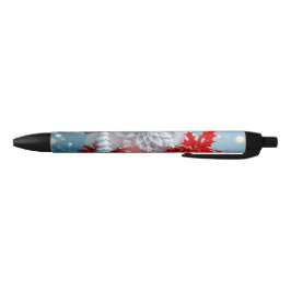 Caneta Preta Composição Flor de Inverno