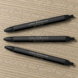 Caneta Preta Construction Company Black Gold Pen