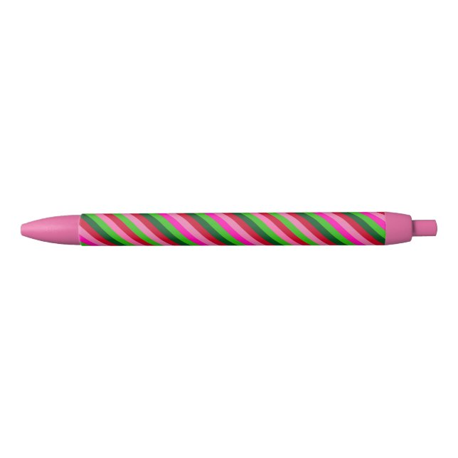 Caneta Preta Contemporary Colors Christmas Stripes  (Frente)