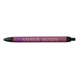 Caneta Preta Cor Burgundy Vinho Clássico Elegante Profissional
