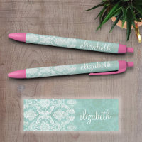 Cor damasco de Vintagem Azul de Gelo com Término G