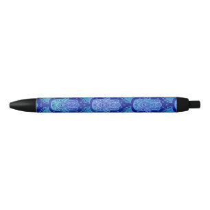 Caneta Preta Cor de água azul do padrão de mão de Hamsa