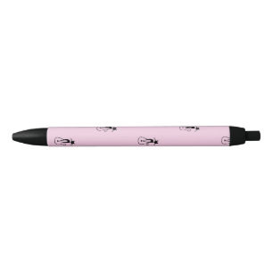 Caneta Preta Cor-de-rosa branco preto