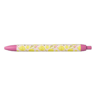 Caneta Preta Cor-de-rosa com limão de morango