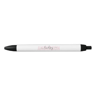 Caneta Preta Cor-de-rosa preto personalizado