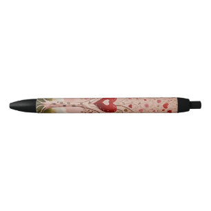 Caneta Preta Coração