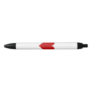 Caneta Preta Coração Vermelho Amor Dia dos Namorados para Namor