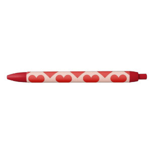 Caneta Preta Coração vermelho, tradicional do dia dos namorados
