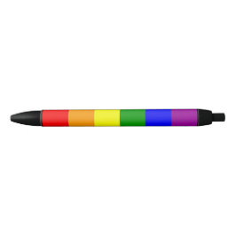 Caneta Preta Cores do Arco-íris da Bandeira do Orgulho LGBTQIA+