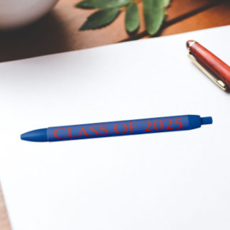 Caneta Preta Cores Escolares Azul Real e Vermelho Ano da Turma