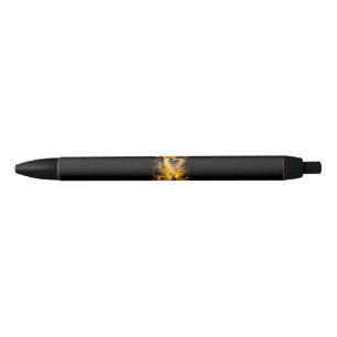 Caneta Preta Corgi Engraçado Uivando para a Lua