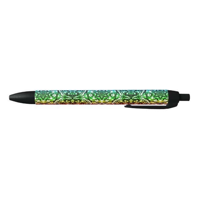 Caneta Preta Cravata Tie Dye Mandala Estrela (Parte Inferior)