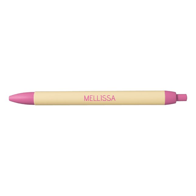 Caneta Preta Cream minimalist custom name  (Frente)