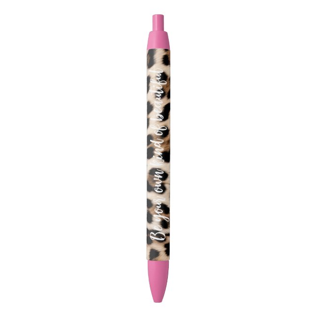 Caneta Preta Creamy Brown Black Leopardo (Frente Vertical)