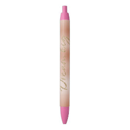 Caneta Preta Creamy Peach Rosa Blush Dourado Dream Glitter
