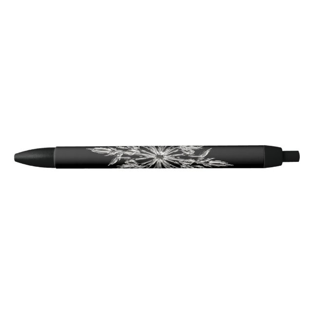 Caneta Preta Cristal de Gelo Negro (Frente)