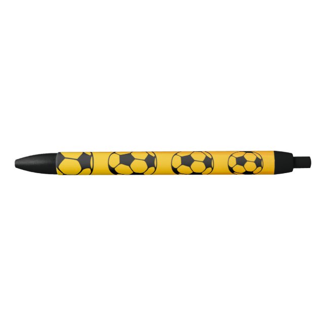 Caneta Preta Custom Football Yellow Pen with Black Ink (Frente)