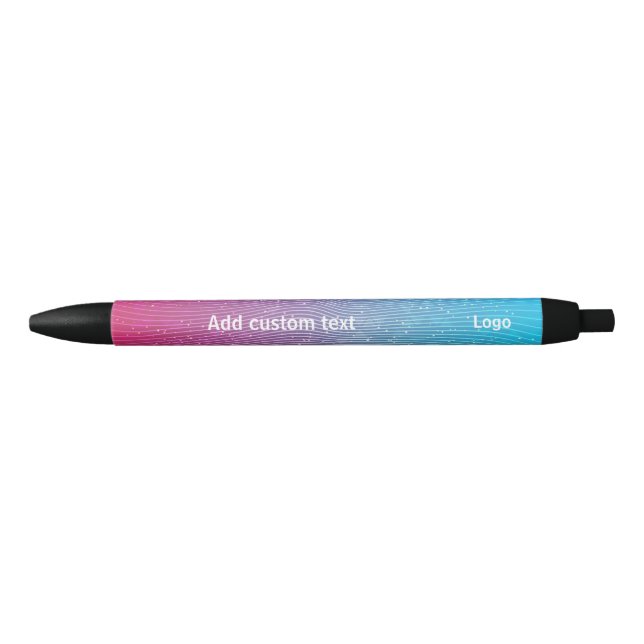 Caneta Preta custom simple message business text gift ink pen (Frente)