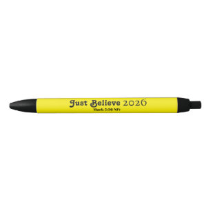 Caneta Preta Cute Acredite Amarelo Ano Novo 2026