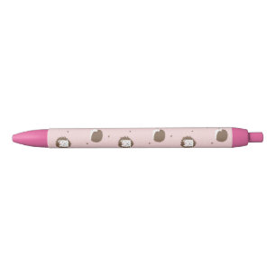 Caneta Preta Cute Hedgehog