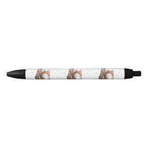 Caneta Preta Cute Kitty Cat Pet Animal