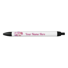 Caneta Preta Dahlias Deslumbrantes Personalizados