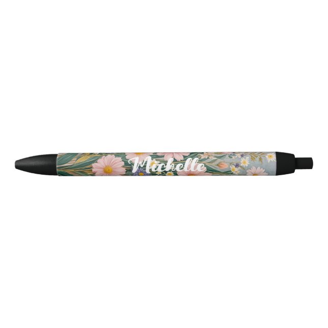 Caneta Preta Daisy Dreamscape Personalizado (Frente)