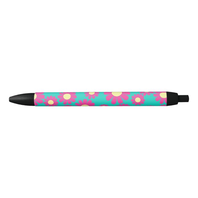 Caneta Preta Daisy Magenta Teal (Frente)