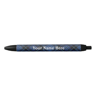 Caneta Preta De Scotland Tartan azul & preto para sempre dos