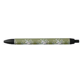 Caneta Preta Desenho de flor personalizado