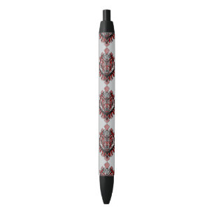 Caneta Preta Desenho de Totem Tribal Haida de Lobo