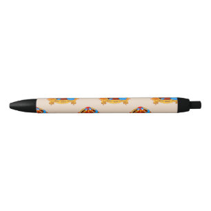Caneta Preta Desenho divertido de Ação de Graças em estilo de d