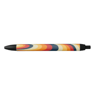 Caneta Preta Design de espiral abstrato colorida