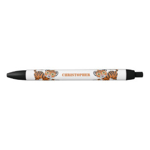 Caneta Preta Design de Tigre