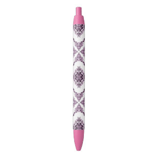 Caneta Preta Design roxo inspirado Victorian do diamante do