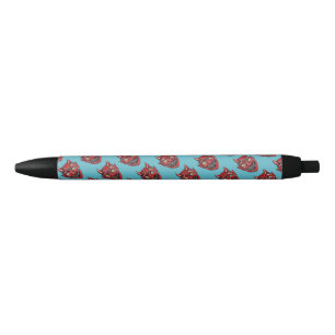 Caneta Preta Diabo Vermelho Vintage Halloweenies
